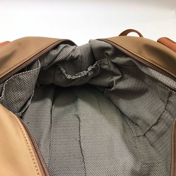 Jen and Co Taupe Weekender Nylon Bag with Trolley Sleeve 19 x 11 x 7 inches - Picture 8 of 11